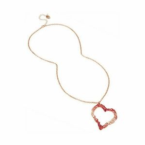 Betsey Johnson Not Your Babe Long Heart Pendant